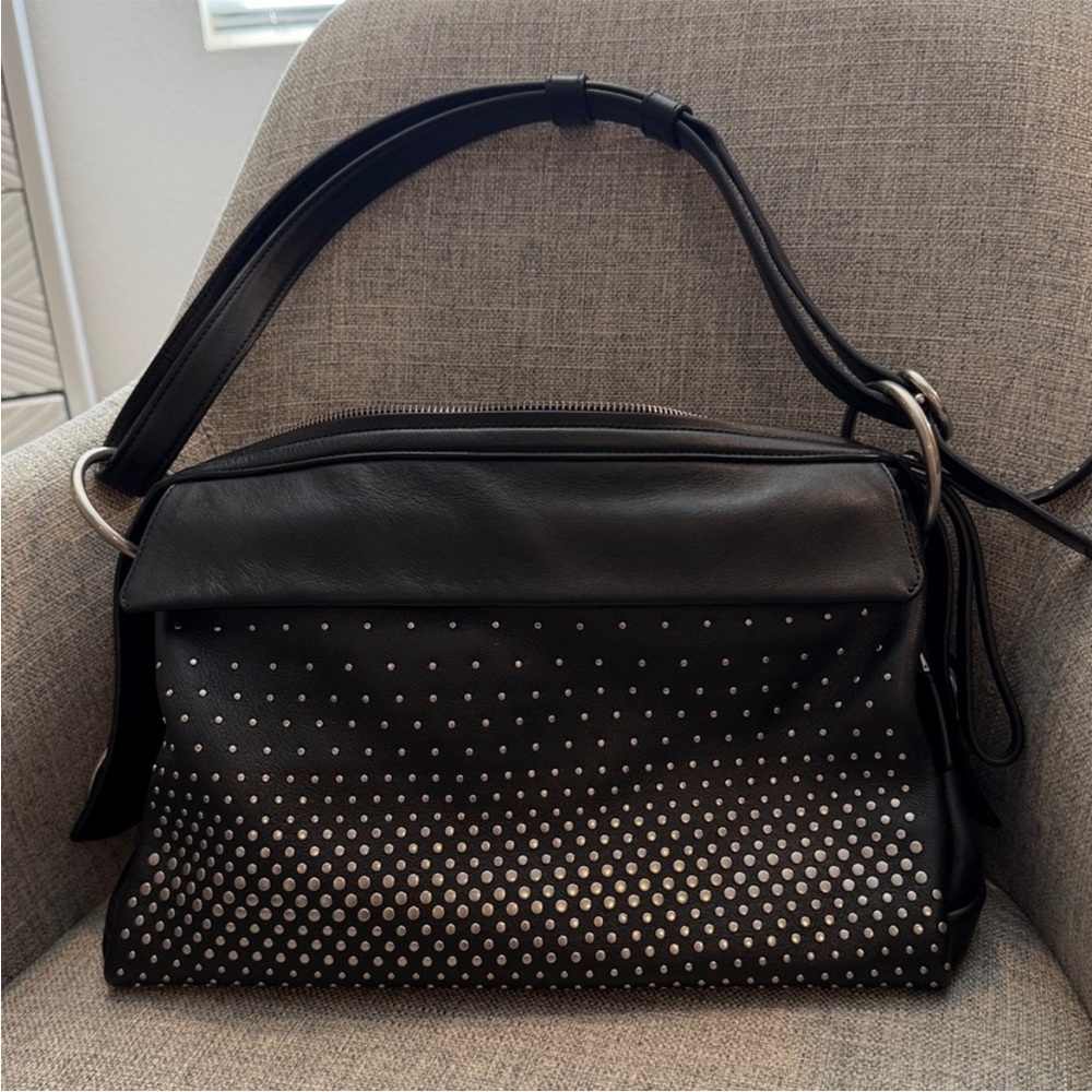Marc by Marc Jacobs Black Studded Leather Shoulder Bag